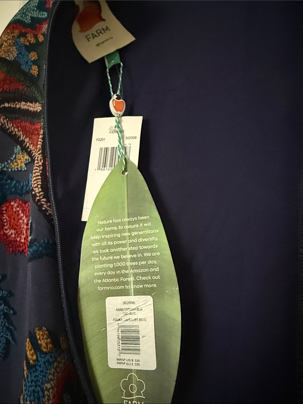 Farm Rio Anika Tapestry Blue Maxi Dress - Picture 3 of 8